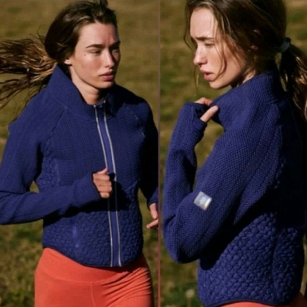 Free People FP Smock Show Primaloft Insulated Jacket Sapphire Blue L / XL READ